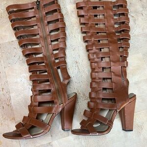 Brown Gladiator Style Boots